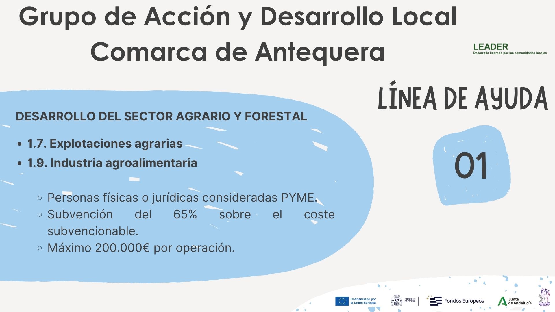 Proyectos subvencionados línea Agraria