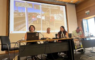 María Luisa Olmedo, gerente del GDR Antequera, interviniendo en el acto