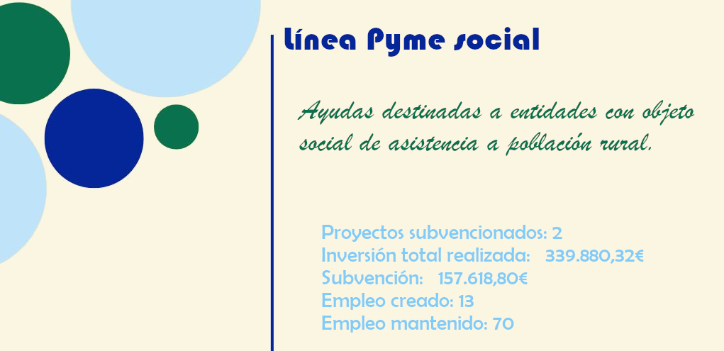 Proyectos subvencionados línea pyme social